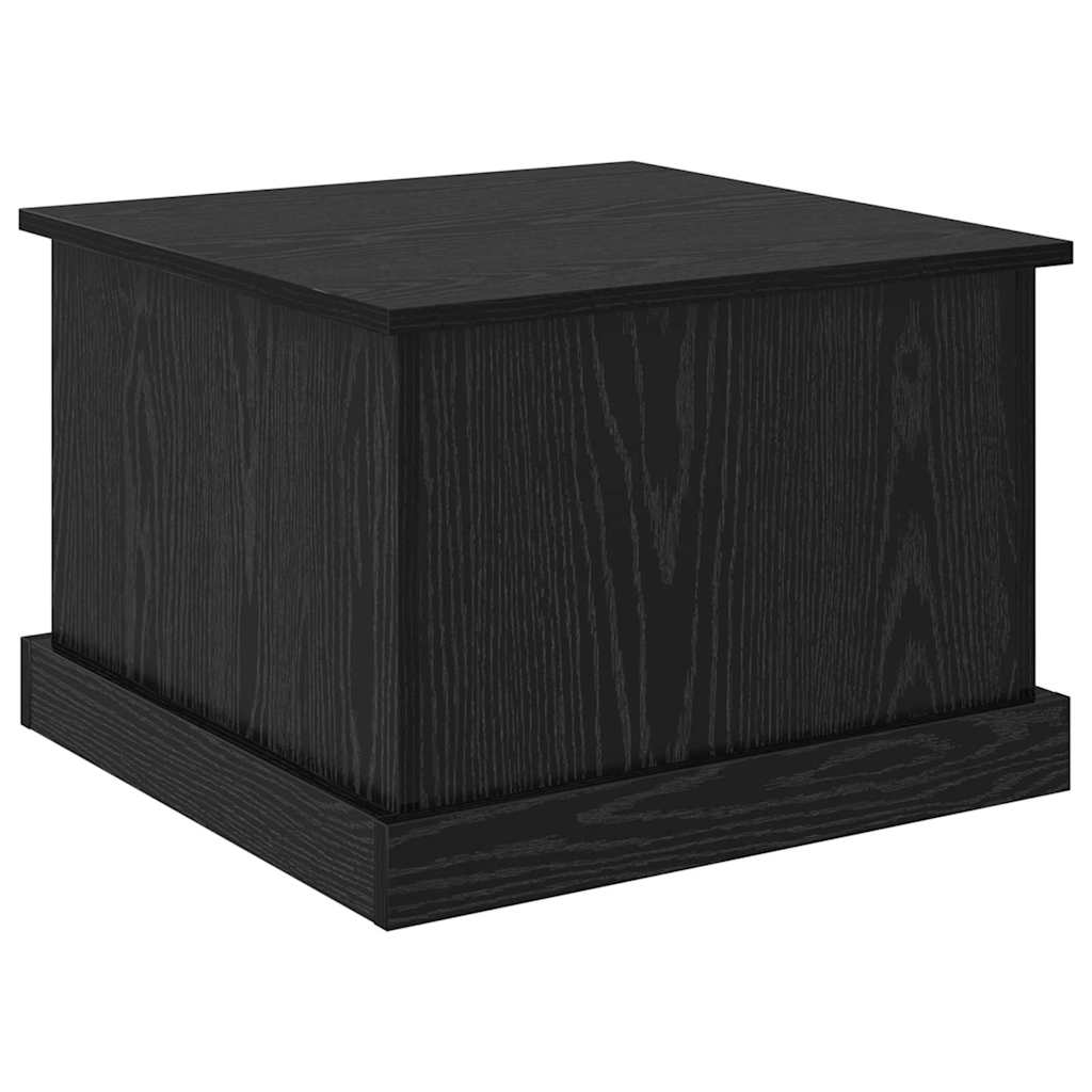 Kaffebord Med Skuff Svart Eik 50 X 50 X 35 Cm Konstruert Tre