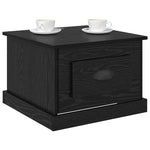 Kaffebord Med Skuff Svart Eik 50 X 50 X 35 Cm Konstruert Tre