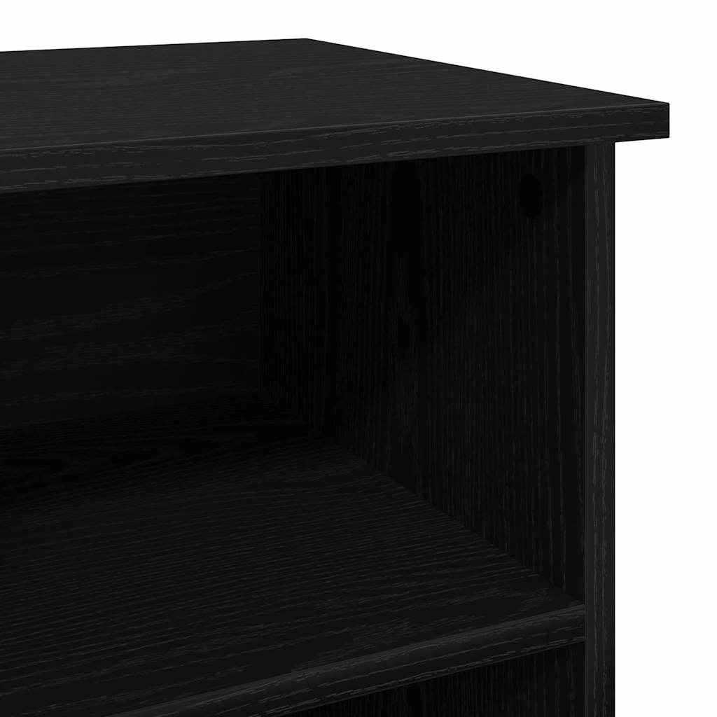 Tv-Skap Med Skuff Svart Eik 99,5 X 35,5 X 48 Cm Konstruert Tre