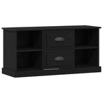 Tv-Skap Med Skuff Svart Eik 99,5 X 35,5 X 48 Cm Konstruert Tre
