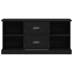 Tv-Skap Med Skuff Svart Eik 99,5 X 35,5 X 48 Cm Konstruert Tre