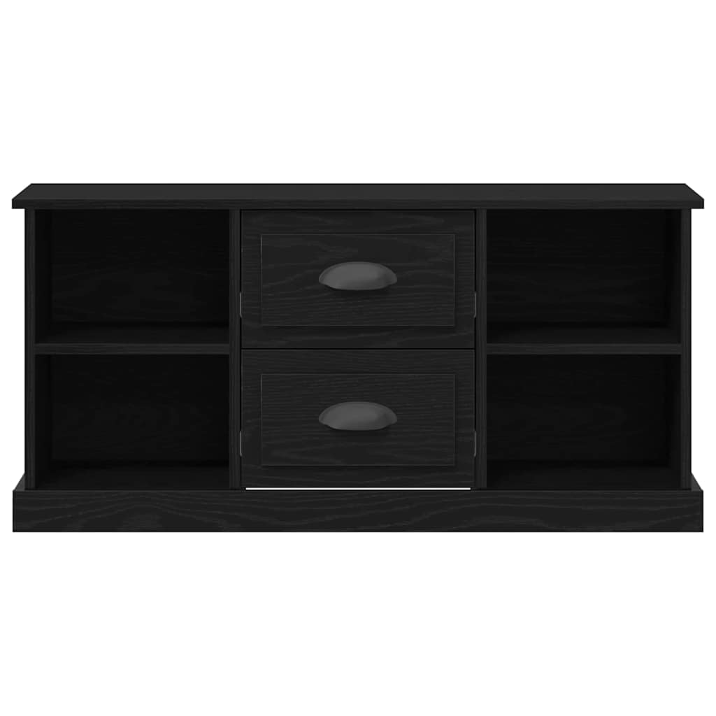Tv-Skap Med Skuff Svart Eik 99,5 X 35,5 X 48 Cm Konstruert Tre
