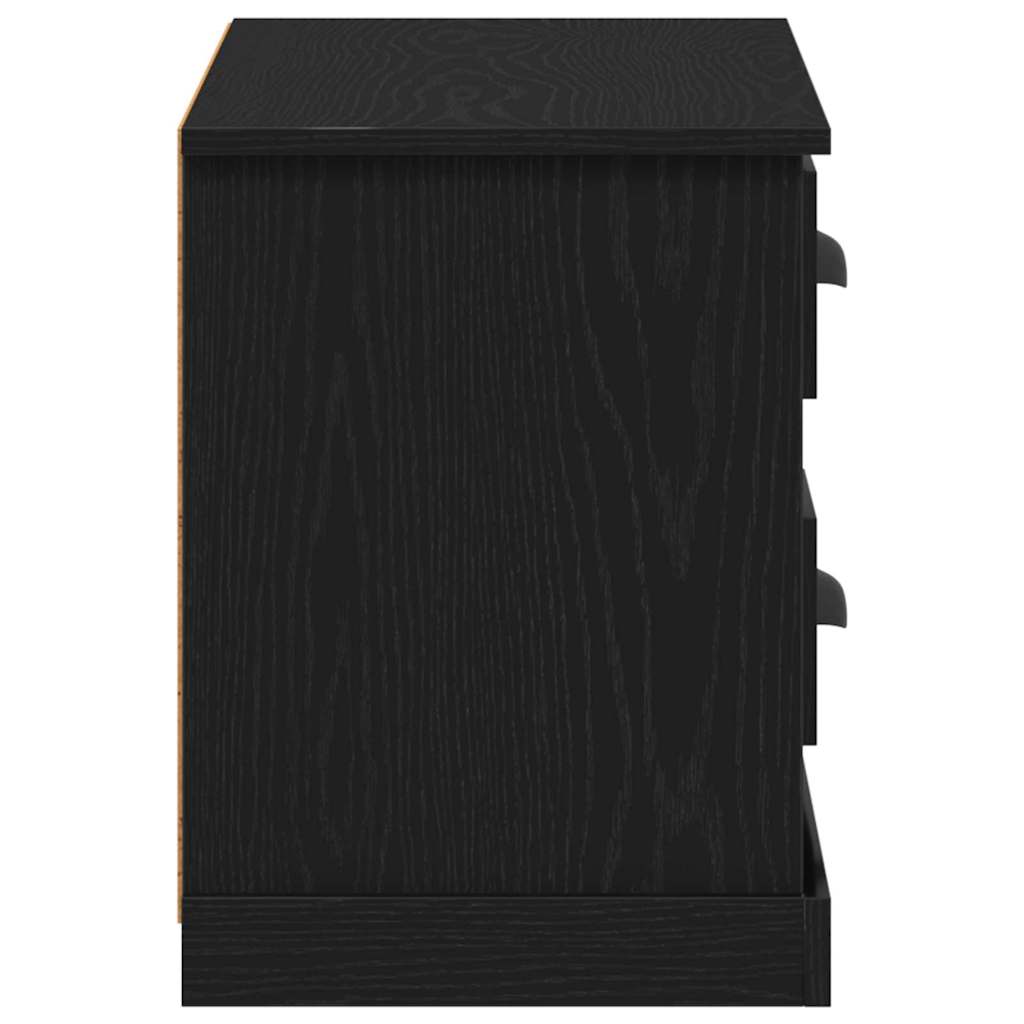 Tv-Skap Med Skuff Svart Eik 99,5 X 35,5 X 48 Cm Konstruert Tre