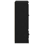 Høyskap Med Skuff Svart Eik 60 X 35,5 X 103,5 Cm Konstruert Tre