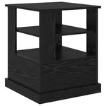 Nattbordskap Med Skuff Svart Eik 50 X 50 X 60 Cm Konstruert Tre
