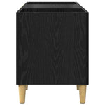 Plateskap Svart Eik 121 X 38 X 48 Cm Konstruert Tre