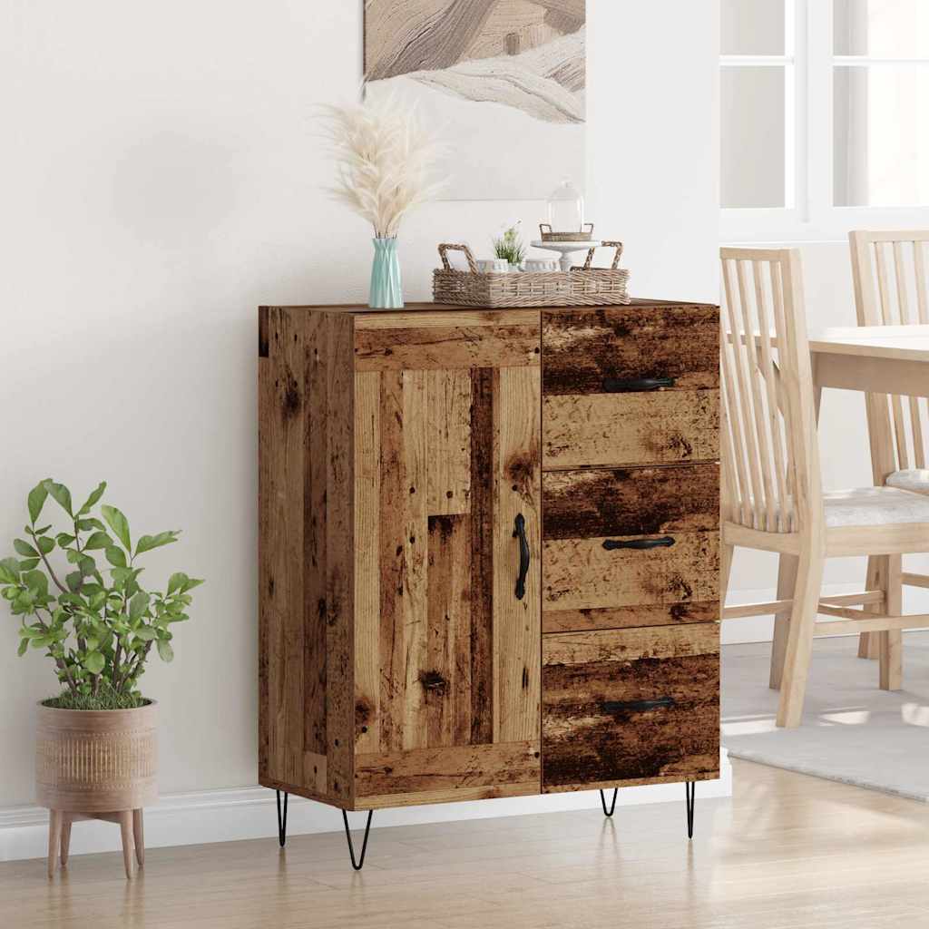 Med Skuff Gammelt Tre 69.5 X 34 X 90 Cm Konstruert Tre