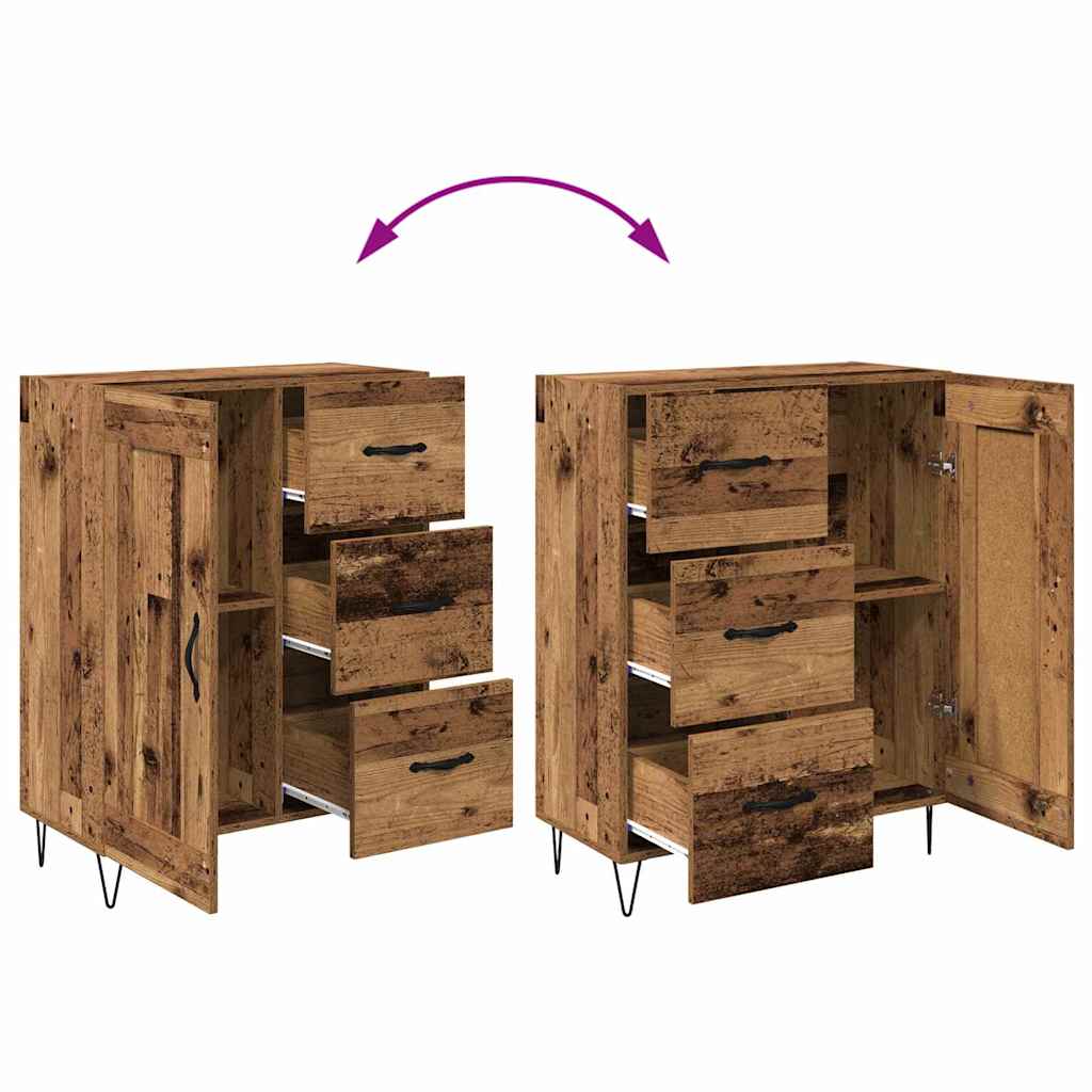 Med Skuff Gammelt Tre 69.5 X 34 X 90 Cm Konstruert Tre