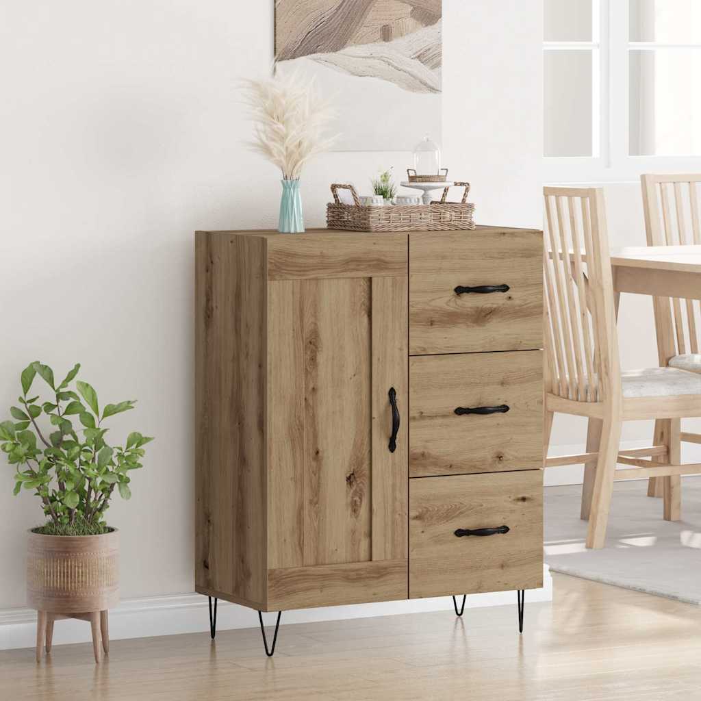 Med Skuff Artisan Eik 69.5 X 34 X 90 Cm Konstruert Tre