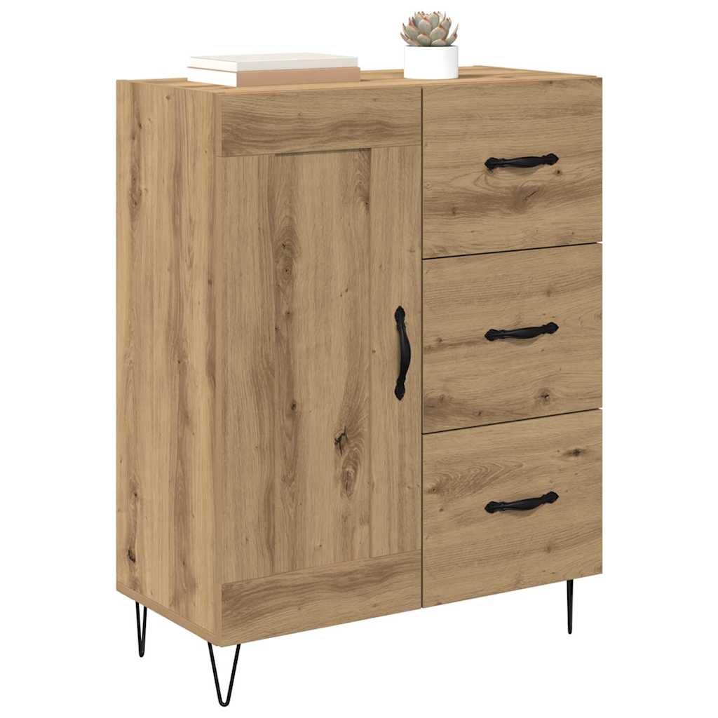 Med Skuff Artisan Eik 69.5 X 34 X 90 Cm Konstruert Tre