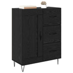 Med Skuff Svart Eik 69.5 X 34 X 90 Cm Konstruert Tre