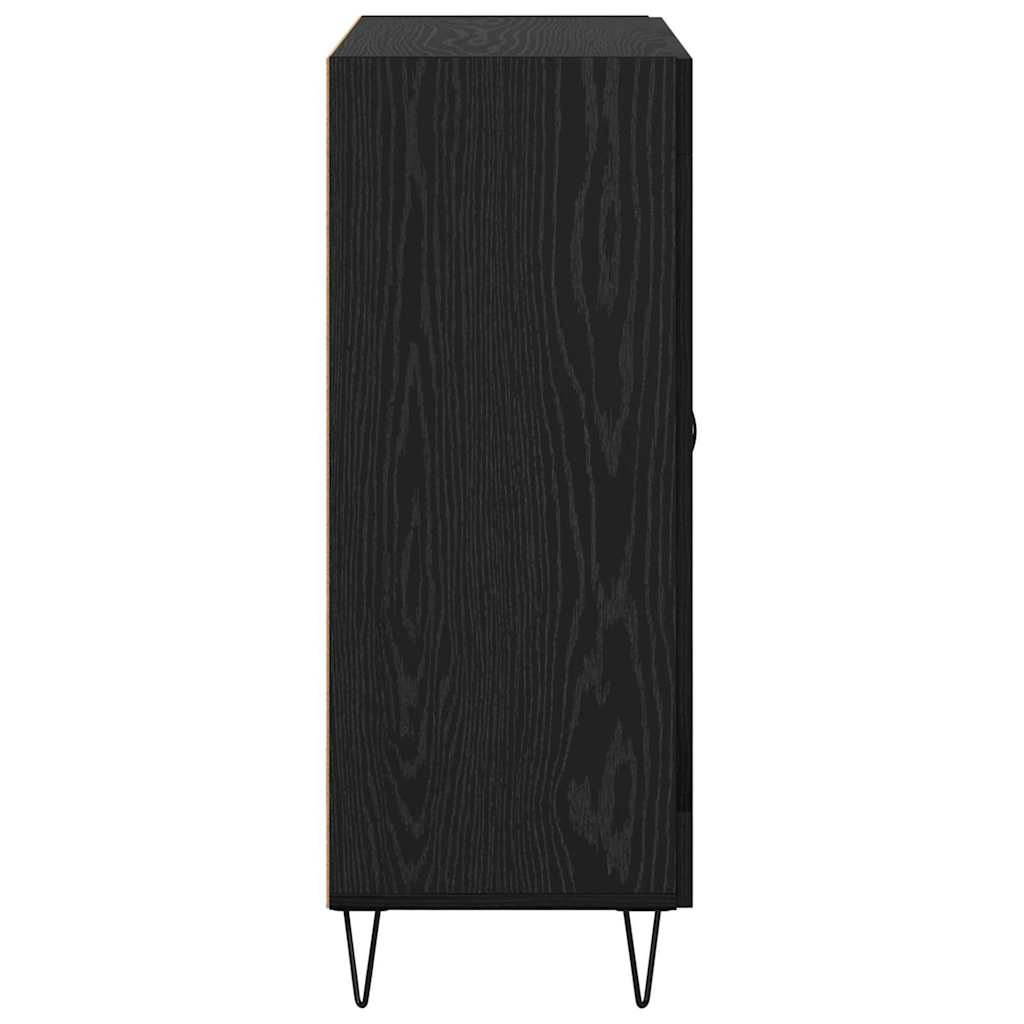 Med Skuff Svart Eik 69.5 X 34 X 90 Cm Konstruert Tre