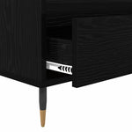 Tv-Skap Svart Eik 100 X 34,5 X 44,5 Cm Ingeniørtre Og Jern
