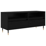 Tv-Skap Svart Eik 100 X 34,5 X 44,5 Cm Ingeniørtre Og Jern