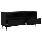 Tv-Skap Svart Eik 100 X 34,5 X 44,5 Cm Ingeniørtre Og Jern