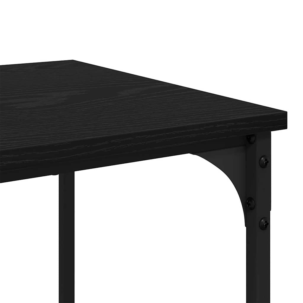 Kaffebord Svart Eik 40 X 40 X 55 Cm Konstruert Tre