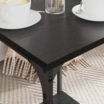 Kaffebord Svart Eik 40 X 40 X 55 Cm Konstruert Tre