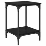 Kaffebord Svart Eik 40 X 40 X 55 Cm Konstruert Tre