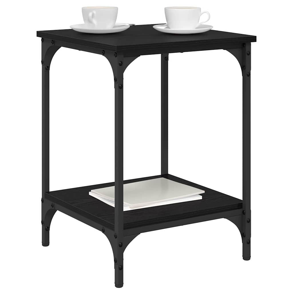 Kaffebord Svart Eik 40 X 40 X 55 Cm Konstruert Tre