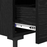Nattbordskap Svart Eik 40 X 35 X 47,5 Cm Konstruert Tre