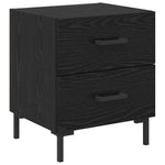 Nattbordskap Svart Eik 40 X 35 X 47,5 Cm Konstruert Tre