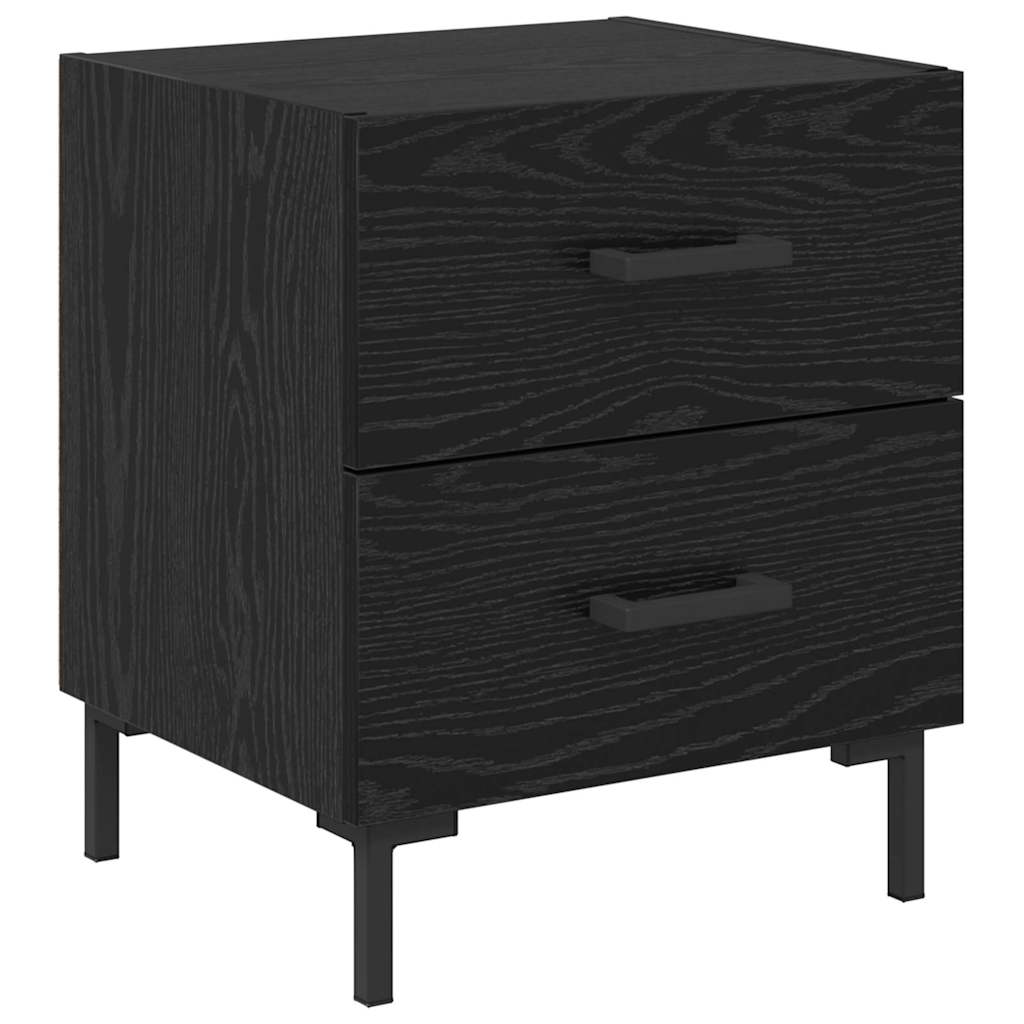 Nattbordskap Svart Eik 40 X 35 X 47,5 Cm Konstruert Tre