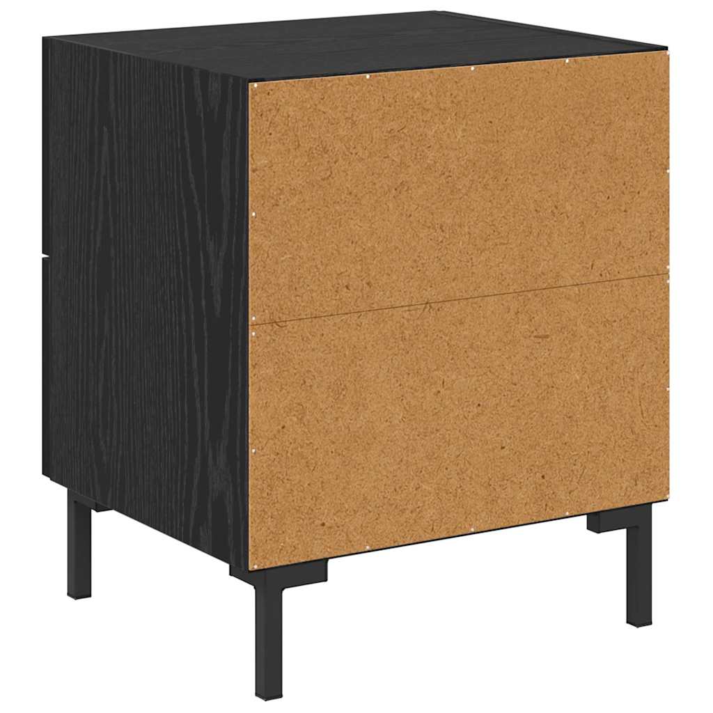 Nattbordskap Svart Eik 40 X 35 X 47,5 Cm Konstruert Tre