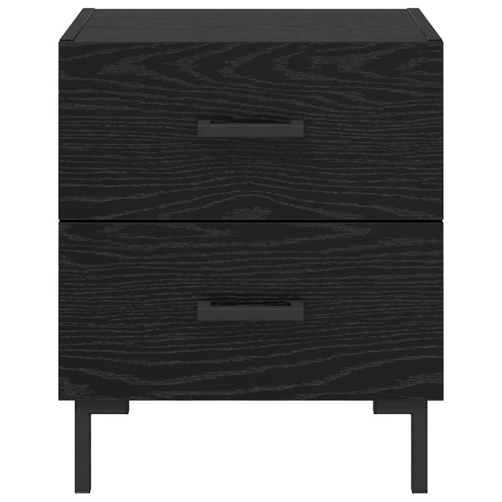 Nattbordskap Svart Eik 40 X 35 X 47,5 Cm Konstruert Tre