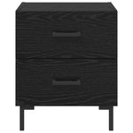 Nattbordskap Svart Eik 40 X 35 X 47,5 Cm Konstruert Tre