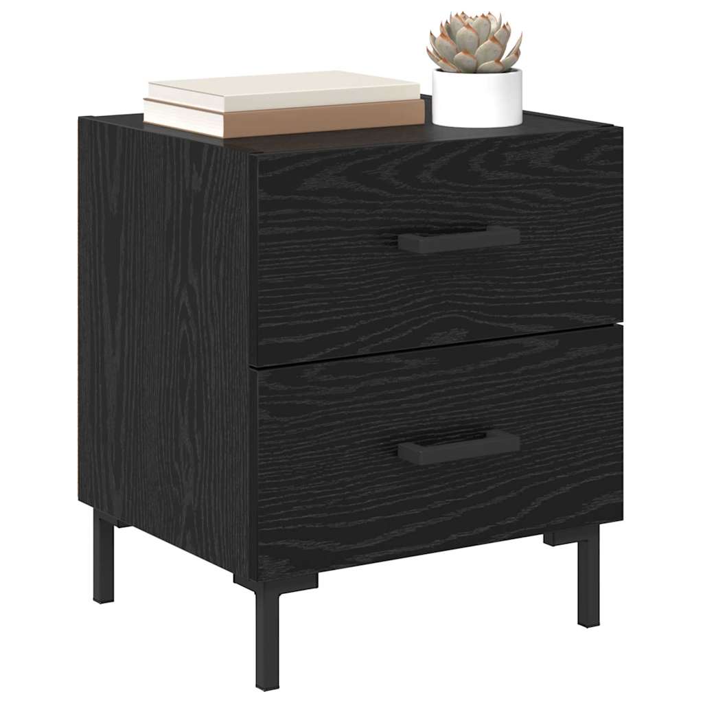 Nattbordskap Svart Eik 40 X 35 X 47,5 Cm Konstruert Tre