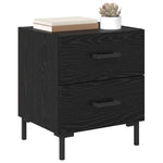 Nattbordskap Svart Eik 40 X 35 X 47,5 Cm Konstruert Tre