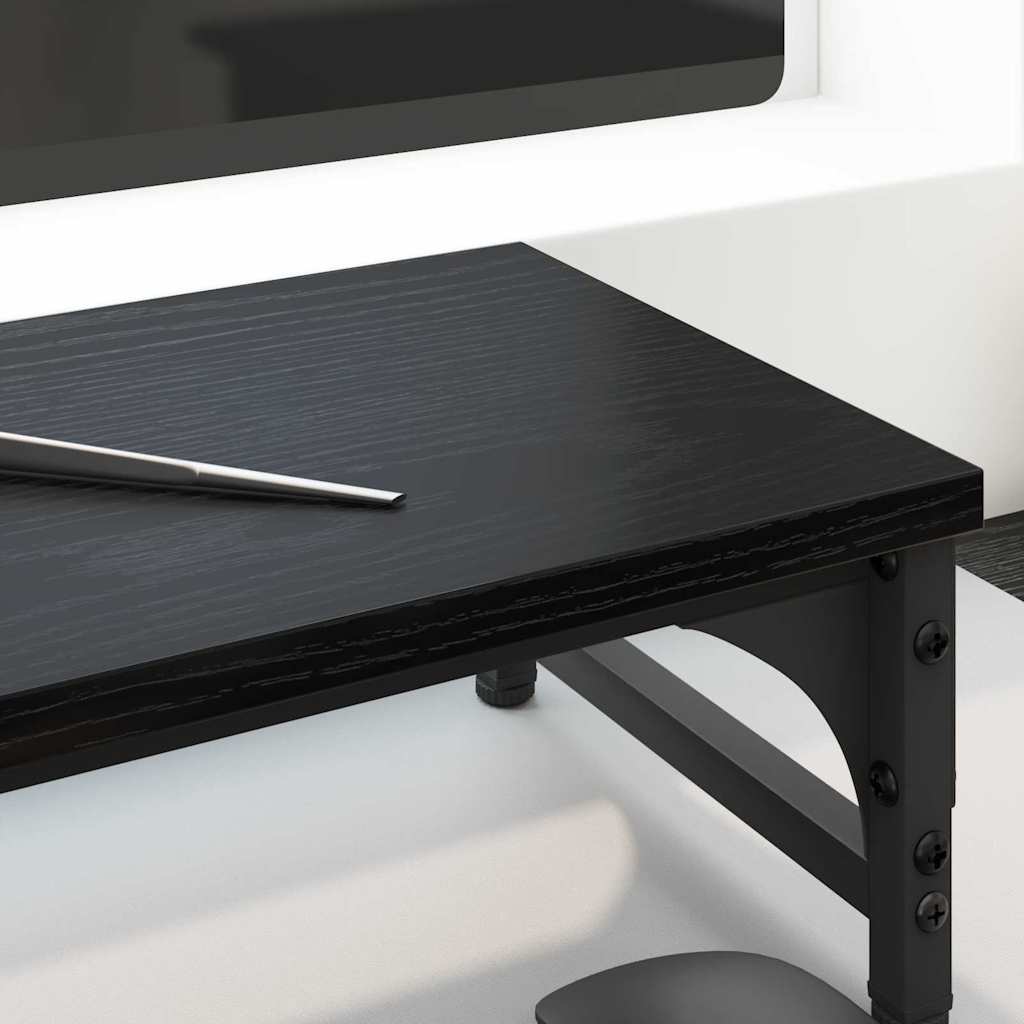 Skjerm Stativ Svart Eik 55 X 23 X 14 Cm Konstruert Tre