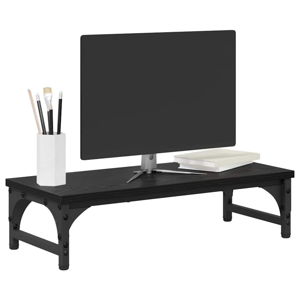 Skjerm Stativ Svart Eik 55 X 23 X 14 Cm Konstruert Tre