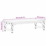 Skjerm Stativ Svart Eik 55 X 23 X 14 Cm Konstruert Tre