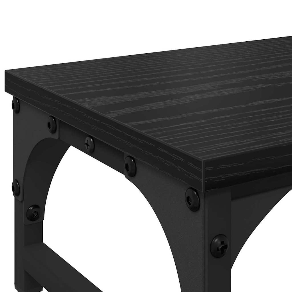 Skjerm Stativ Svart Eik 85 X 23 X 15,5 Cm Konstruert Tre