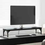 Skjerm Stativ Svart Eik 85 X 23 X 15,5 Cm Konstruert Tre