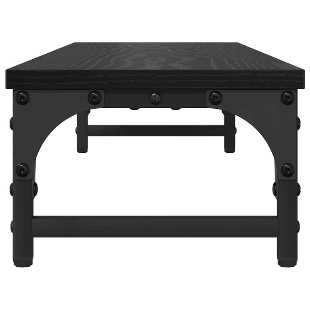 Skjerm Stativ Svart Eik 85 X 23 X 15,5 Cm Konstruert Tre