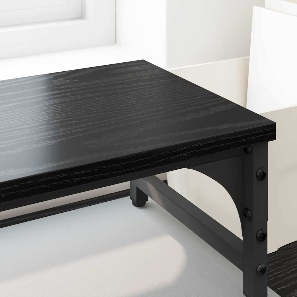 Skjerm Stativ Svart Eik 105 X 23 X 15,5 Cm Konstruert Tre