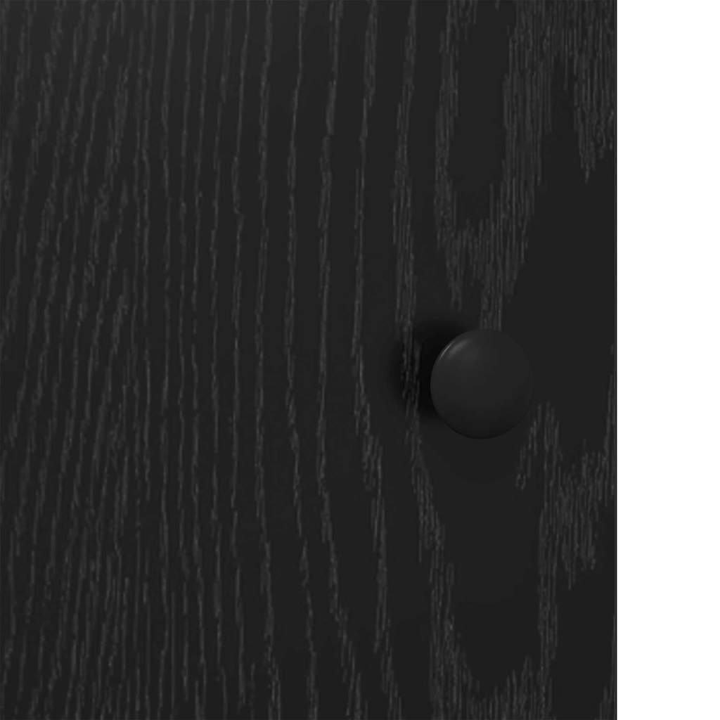 Høyskap Svart Eik 62 X 32 X 106,5 Cm Konstruert Tre