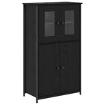 Høyskap Svart Eik 62 X 32 X 106,5 Cm Konstruert Tre