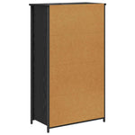 Høyskap Svart Eik 62 X 32 X 106,5 Cm Konstruert Tre