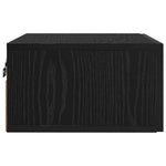 Nattbordskap Med Skuff Svart Eik 35 X 35 X 20 Cm Konstruert Tre