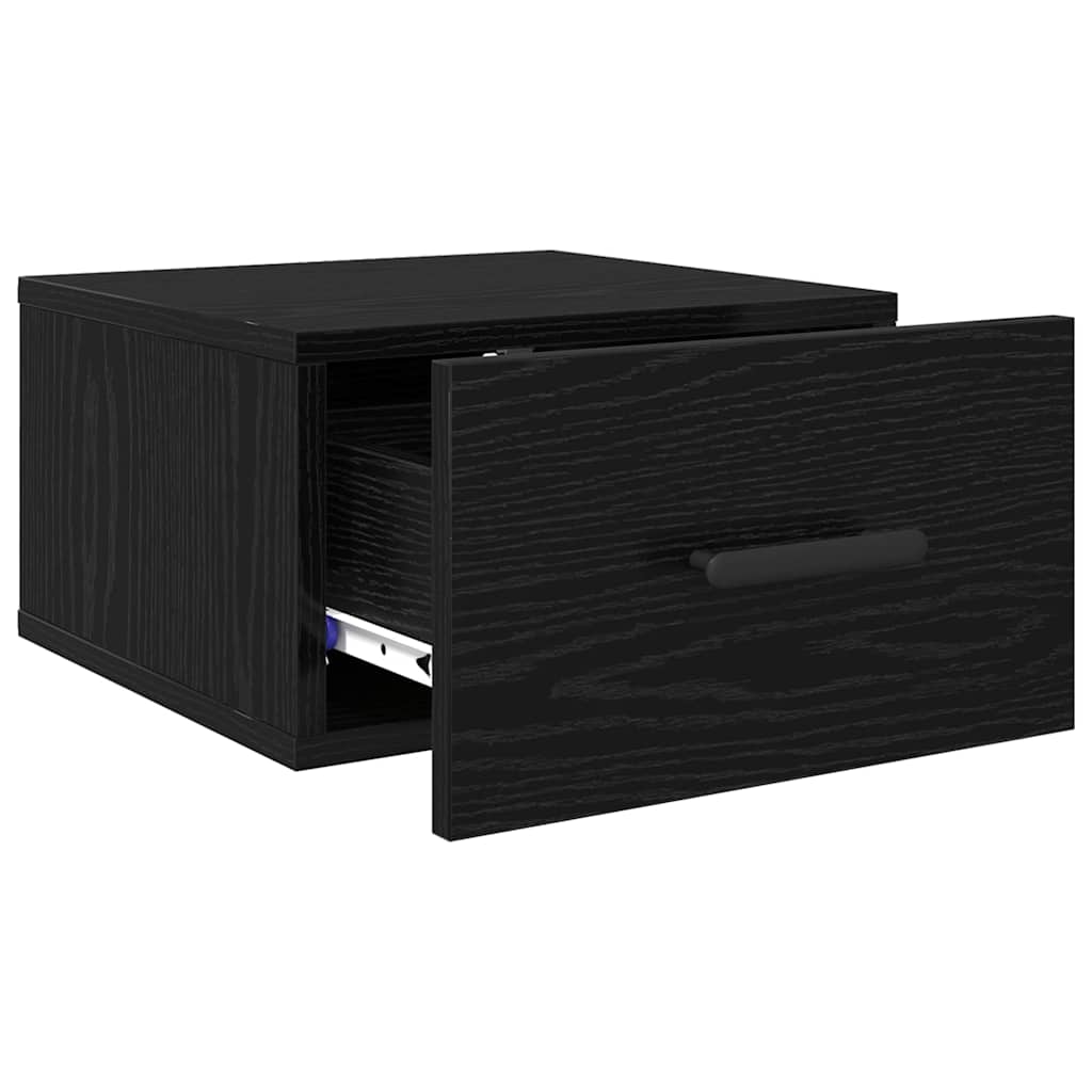 Nattbordskap Svart Eik 35 X 35 X 20 Cm Konstruert Tre