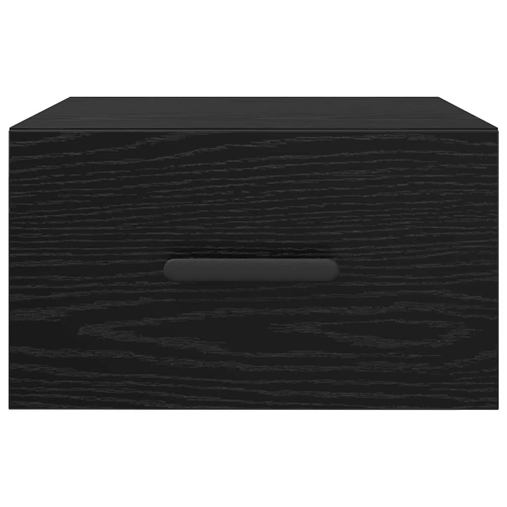 Nattbordskap Svart Eik 35 X 35 X 20 Cm Konstruert Tre