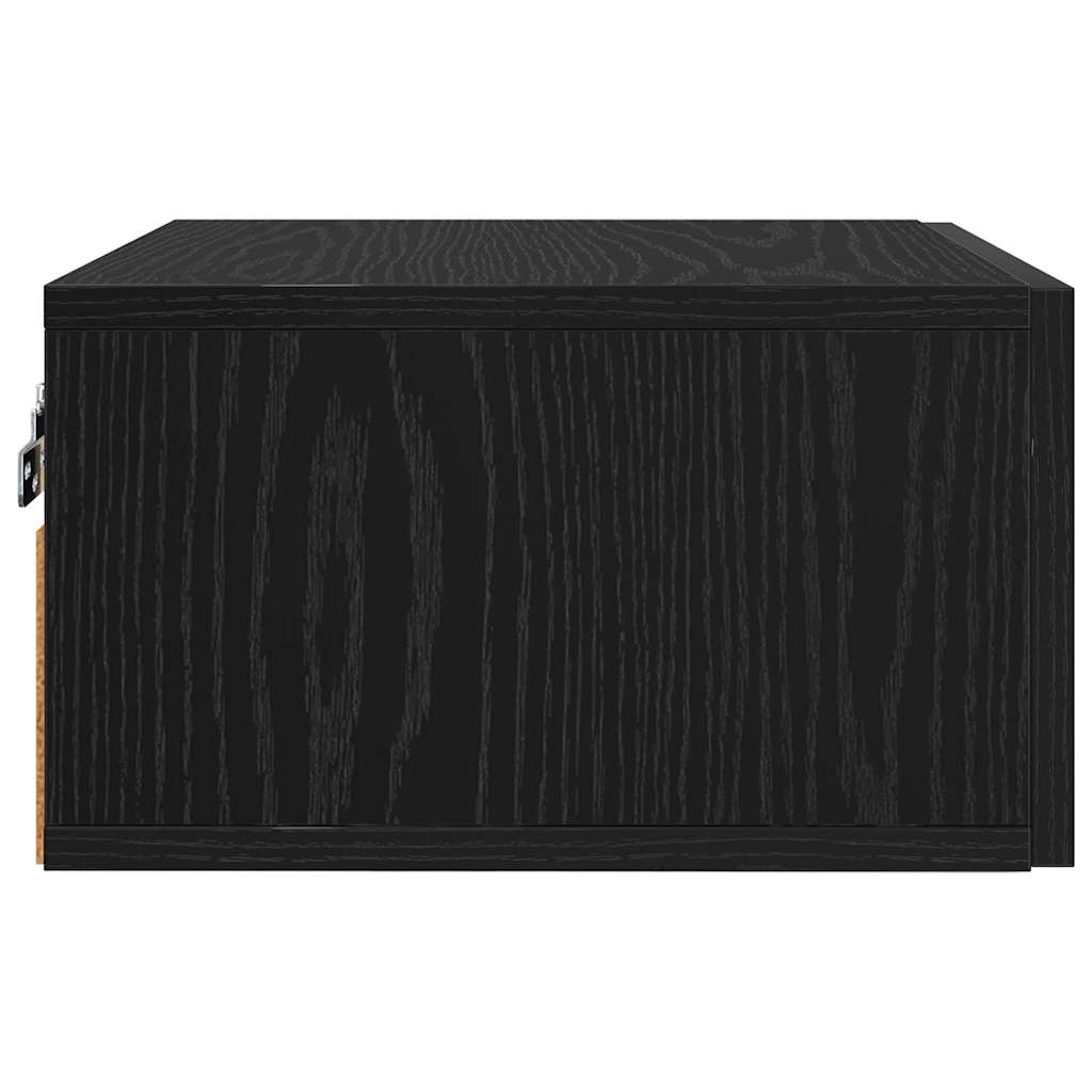 Nattbordskap Svart Eik 35 X 35 X 20 Cm Konstruert Tre
