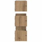 Vegghyllesett 3 Pcs Artisan Eik 40X16X14Cm Konstruert Tre