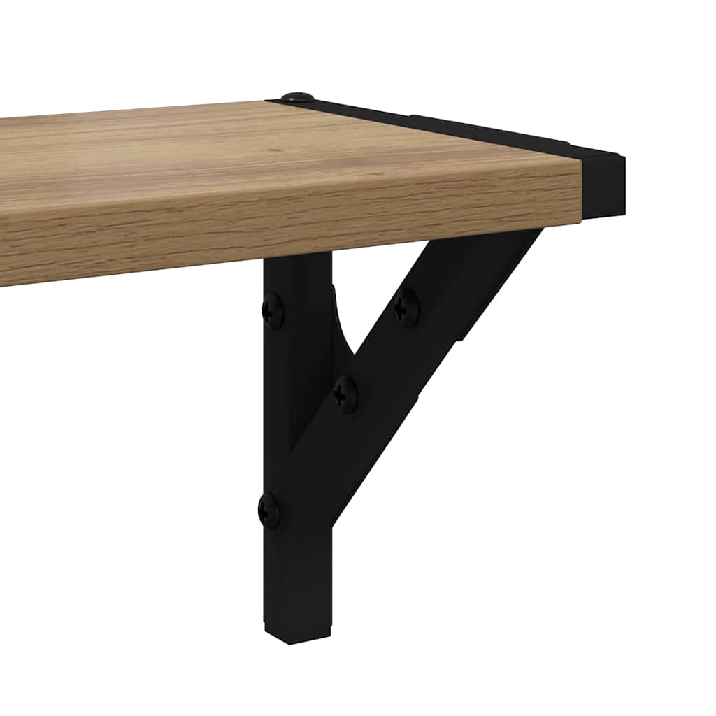 Vegghyller 2 Pcs Artisan Eik 80 X 15 X 15,5 Cm Konstruert Tre