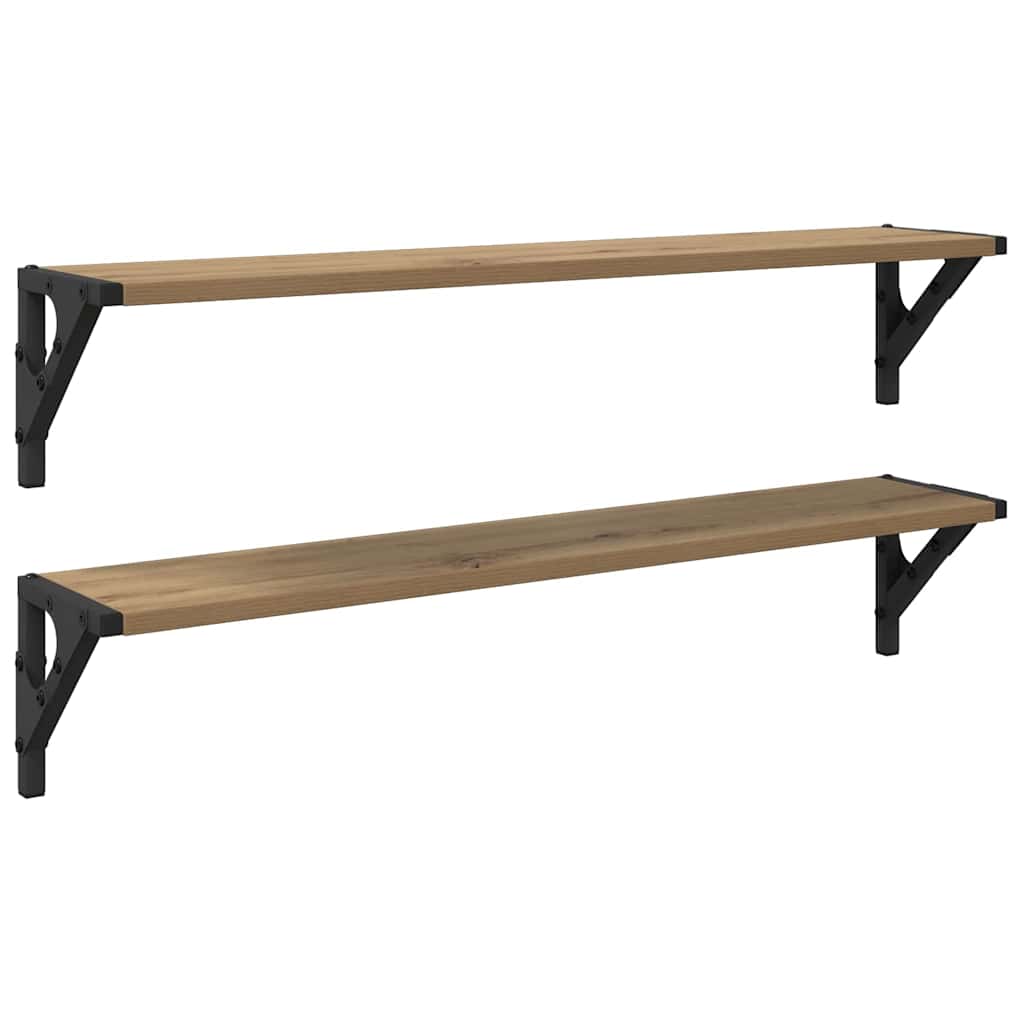Vegghyller 2 Pcs Artisan Eik 80 X 15 X 15,5 Cm Konstruert Tre
