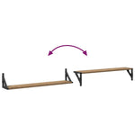 Vegghyller 2 Pcs Artisan Eik 80 X 15 X 15,5 Cm Konstruert Tre