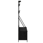 Klesstativ Med Hylle Svart Eik 100 X 41 X 184 Cm Konstruert Tre